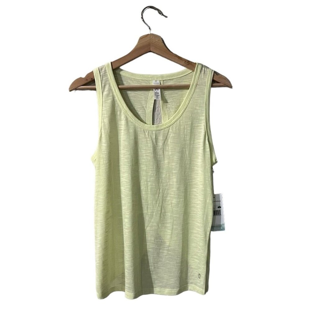 Balance Collection Tank Top Size Medium Split Back Young Wheat Yellow BLT4476T